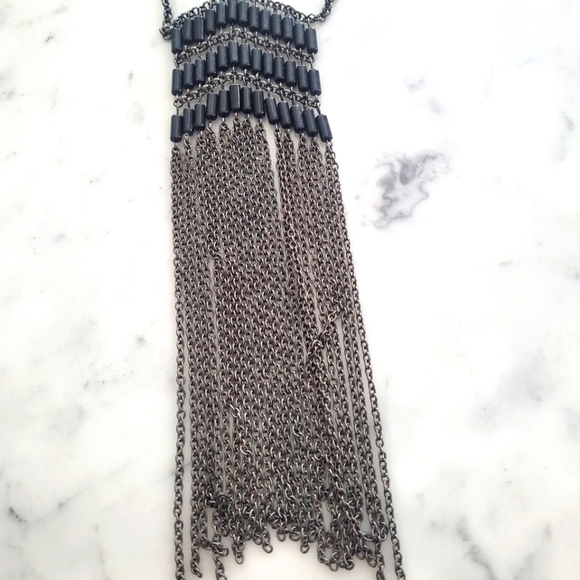 ($5 as an add-on) Metal tessel necklace - Picture 2 of 3